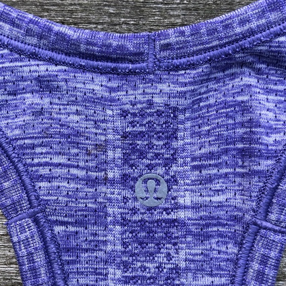Lululemon Swiftly Tech Racerback Heathered Iris Flower Purple Lavender Size 6 - Picture 7 of 10